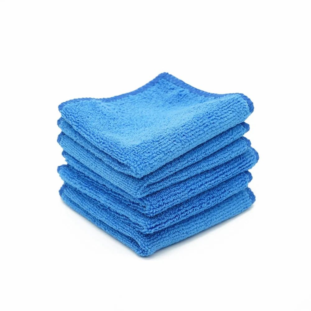 Wesol Premium Microfiber Cleaning Cloth – 30x30 cm - 5 Pieces, 330 GSM – Super Absorbent & Lint-Free (Grey)